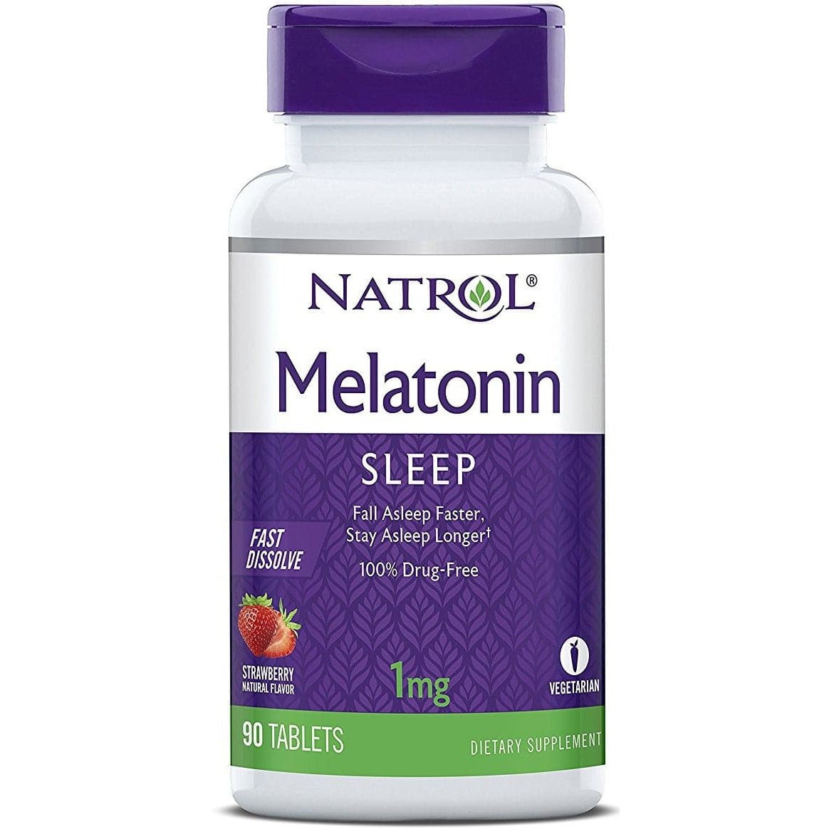 Natrol Melatonin Fast Dissolve 1 mg 90 tabs Melatonina - Sklep Witaminki.pl
