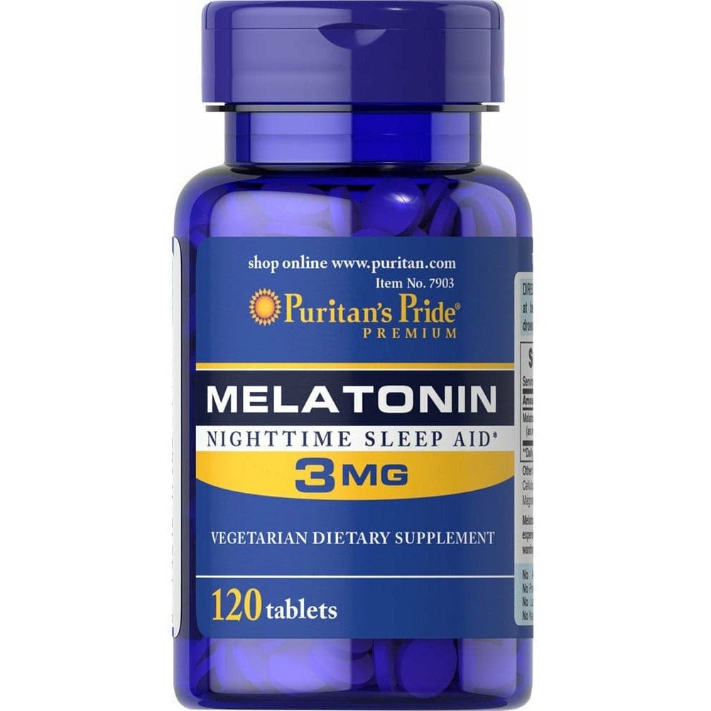 Puritan's Pride Melatonin 3 mg 120 tabs Melatonina - Sklep Witaminki.pl