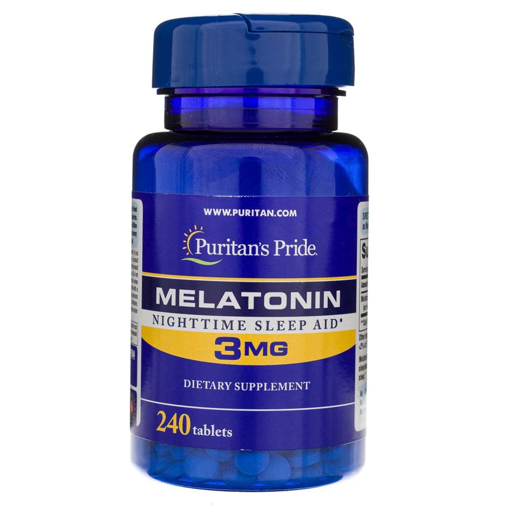 Puritan's Pride Melatonina 3 mg 240 tabs Melatonina - Sklep Witaminki.pl