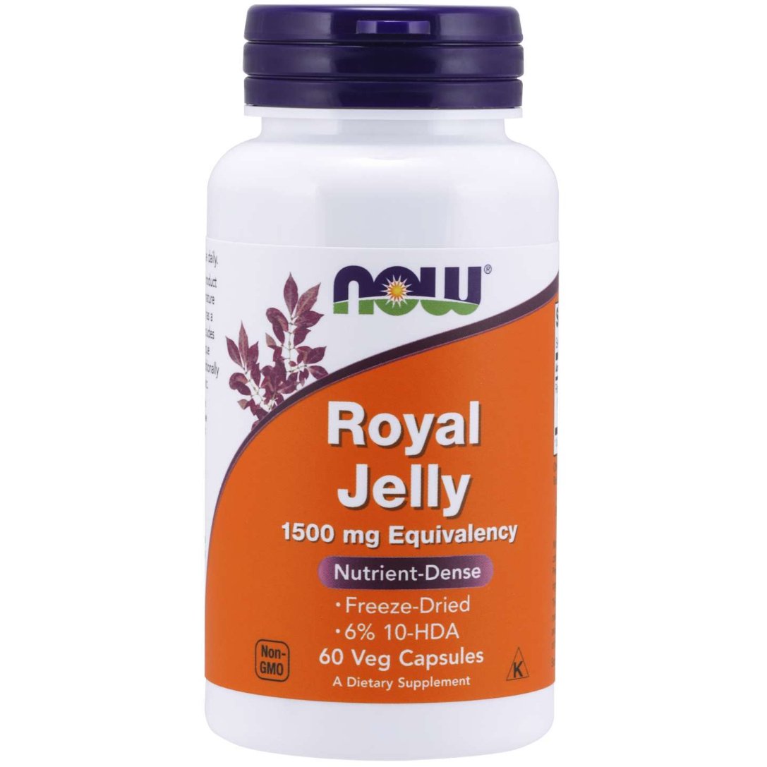 NOW Foods Royal Jelly 1500 mg Equivalency 60 vcaps Mleczko Pszczele - Sklep Witaminki.pl