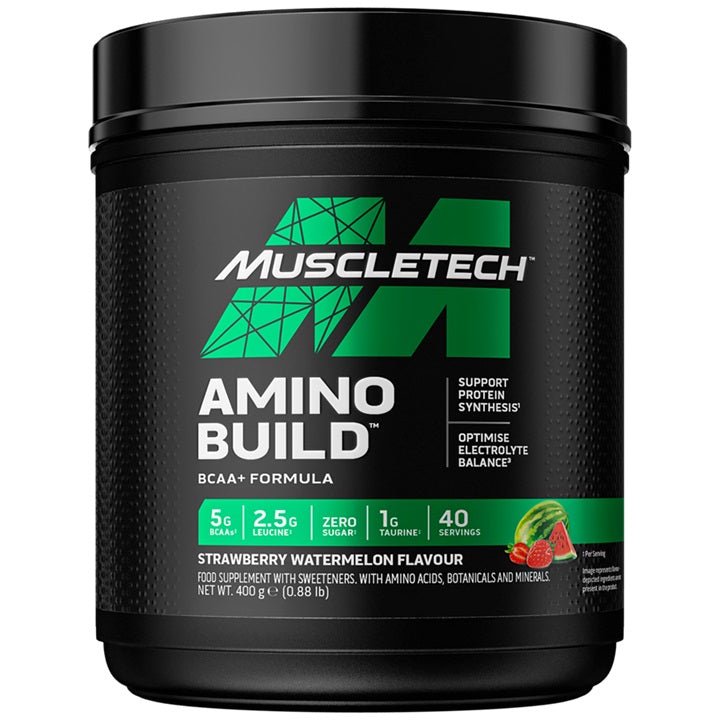 MuscleTech Amino Build 400 g Strawberry Watermelon Kompleks Aminokwasów - Sklep Witaminki.pl