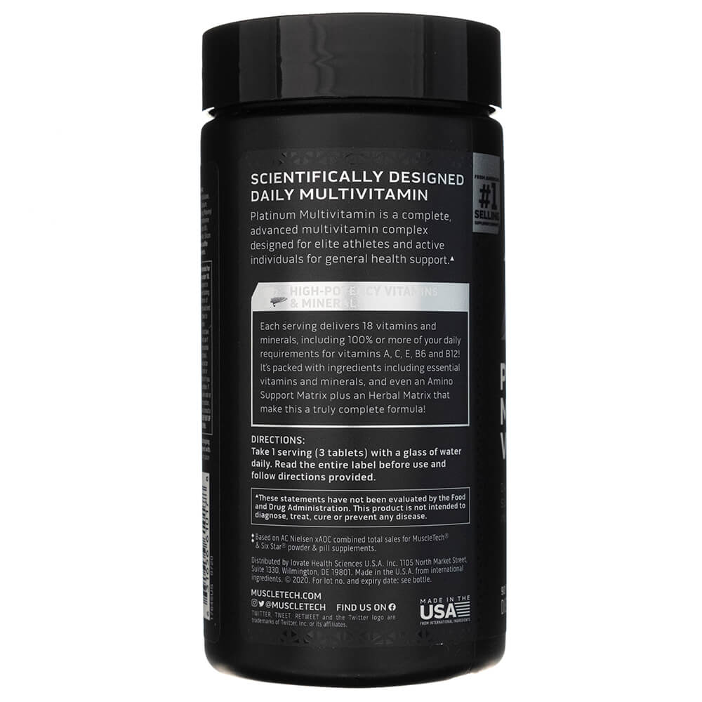 MuscleTech MuscleTech Platinum Multivitamin 90 caps Kompleks witamin uniwersalny - Sklep Witaminki.pl
