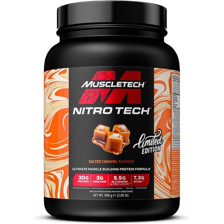 MuscleTech Nitro - Tech 908 g Salted Caramel Odżywka Białkowa - Sklep Witaminki.pl