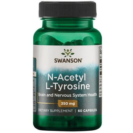 N-Acetyl L-Tyrozyna Swanson N-Acetyl L-Tyrosine 350 mg 60 caps - Sklep Witaminki.pl
