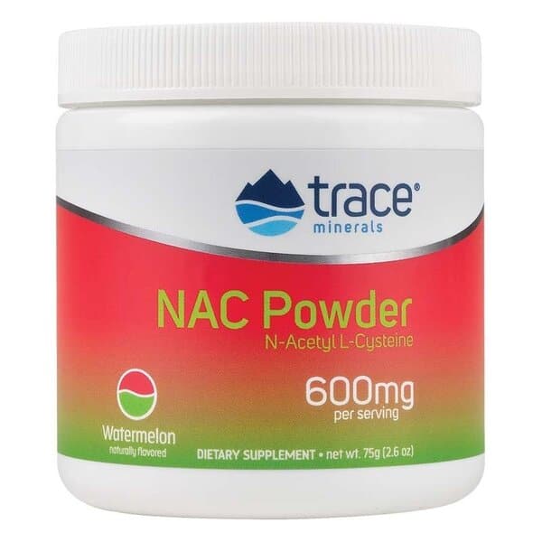 Trace Minerals NAC Powder 600mg 75 g Watermelon NAC - Sklep Witaminki.pl