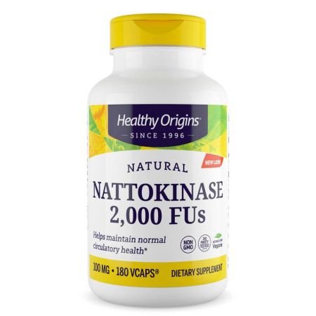Nattokinaza Healthy Origins Nattokinaza 2000 FUs 180 caps - Sklep Witaminki.pl