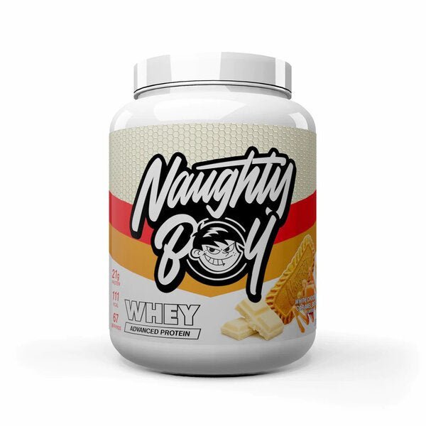 Naughty Boy Advanced Whey 2010 g White Chocolate Caramel Biscuit - Sklep Witaminki.pl