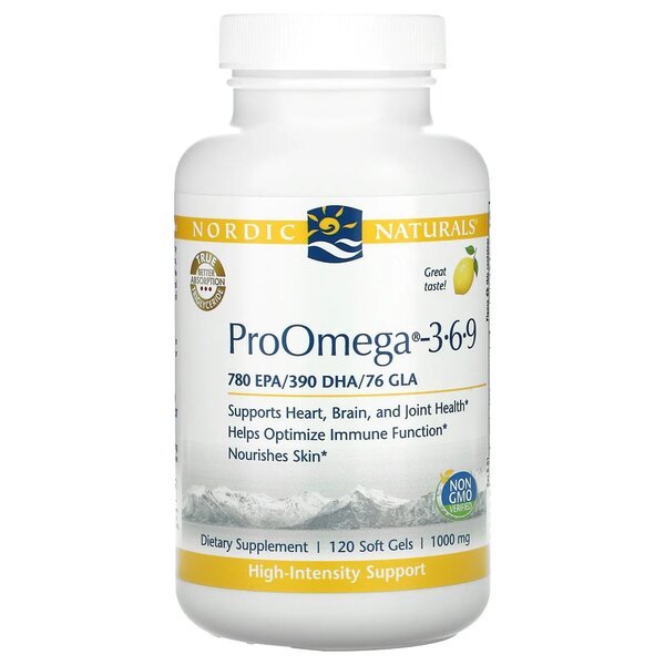 Nordic Naturals ProOmega 3 - 6 - 9 Lemon 120 softgels - Sklep Witaminki.pl