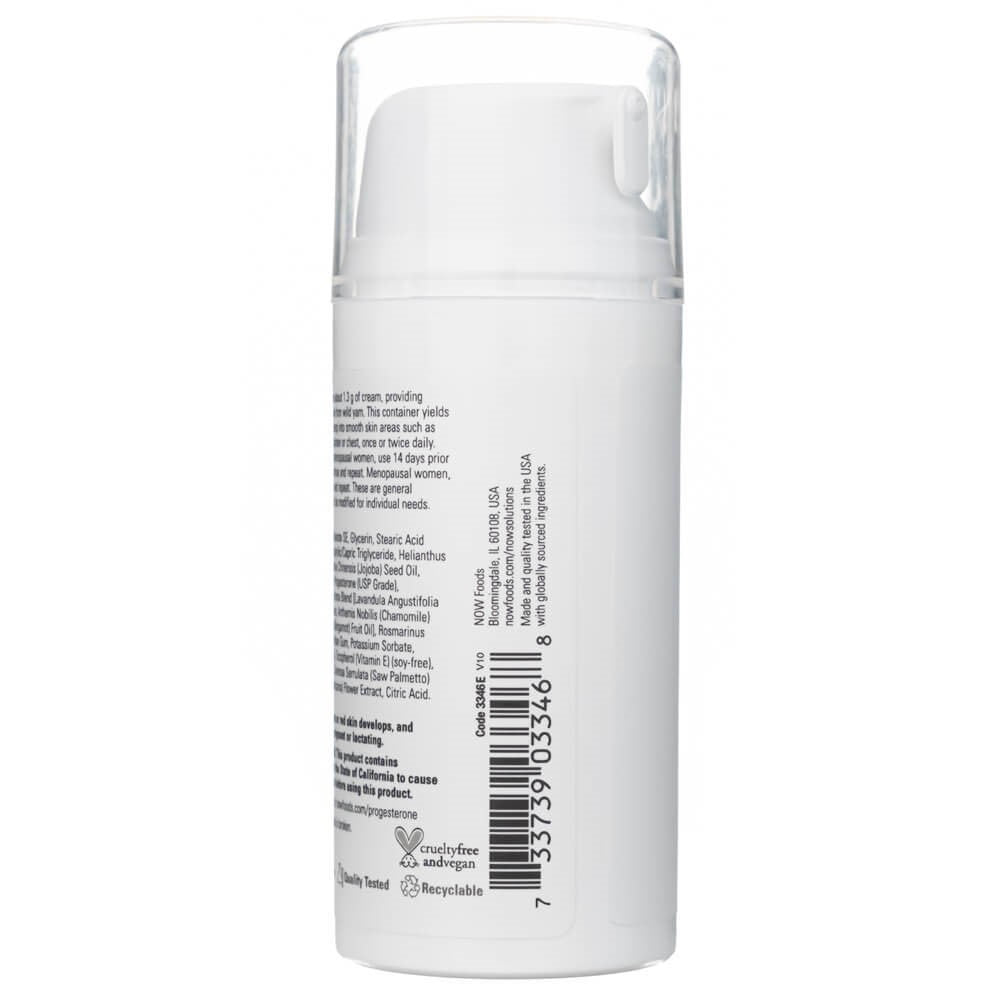 NOW Foods Now Solutions Naturalny Progresteron z Dzikim Pochrzynem i Lawendą 85 g Krem Wild Yam - Sklep Witaminki.pl