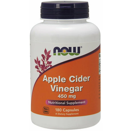 Ocet Jabłkowy NOW Foods Apple Cider Vinegar 450 mg 180 vcaps - Sklep Witaminki.pl
