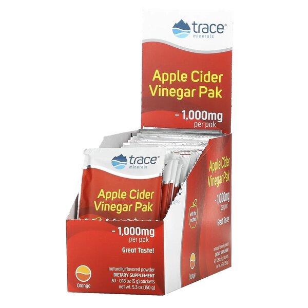 Trace Minerals Apple Cider Vinegar Pak Orange 30 packets Ocet Jabłkowy - Sklep Witaminki.pl