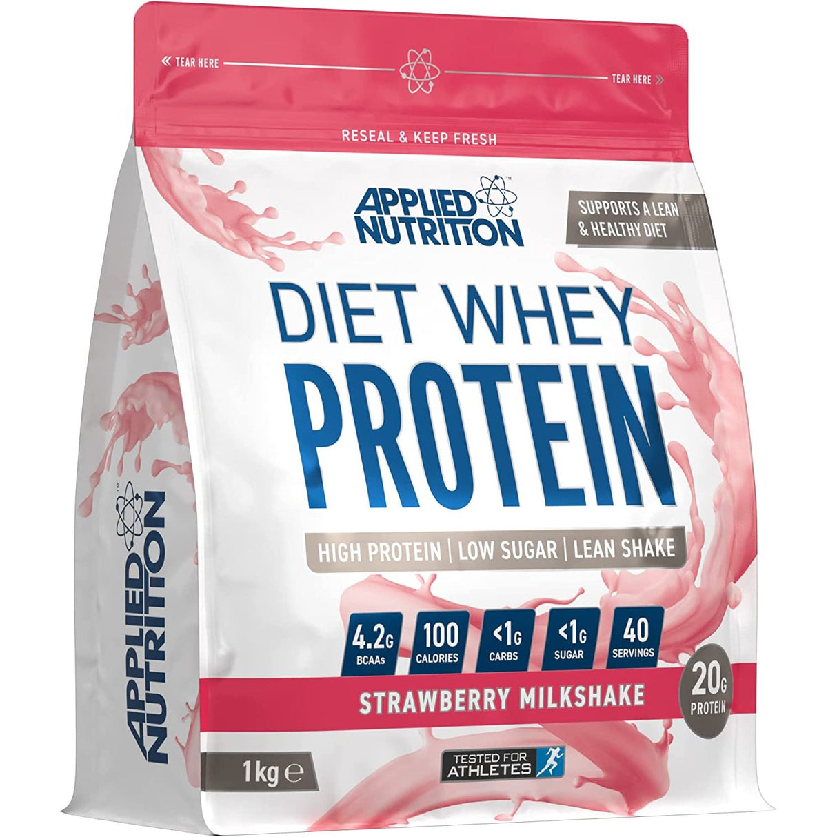 Odżywka Białkowa Applied Nutrition Diet Whey Strawberry Milkshake 1000 g - Sklep Witaminki.pl