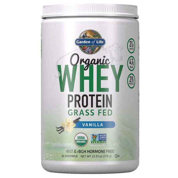 Garden of Life Organic Whey Protein Grass Fed Vanilla 378 g Odżywka Białkowa - Sklep Witaminki.pl