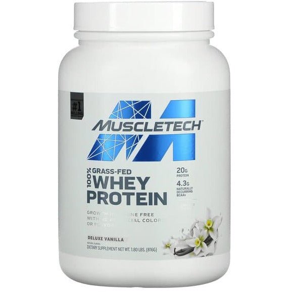 MuscleTech Grass - Fed 100% Whey Protein Deluxe Vanilla 816 g Odżywka Białkowa - Sklep Witaminki.pl