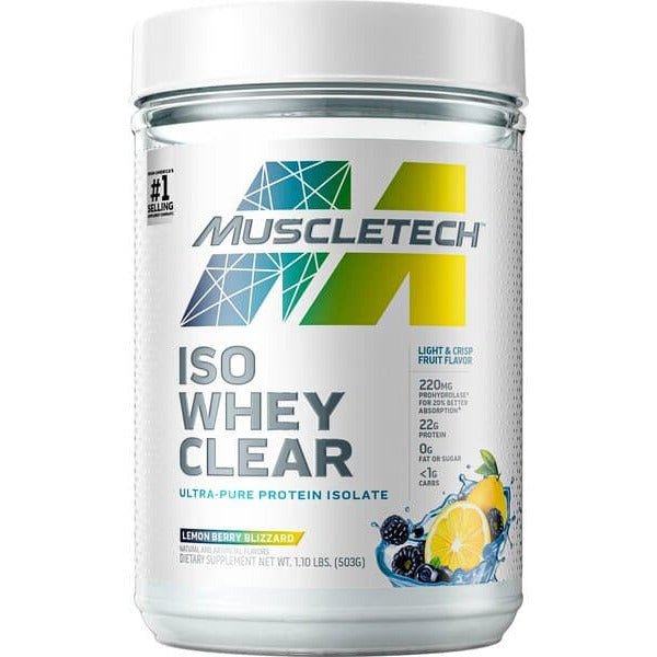 MuscleTech Iso Whey Clear Lemon Berry Blizzard 503 g Odżywka Białkowa - Sklep Witaminki.pl