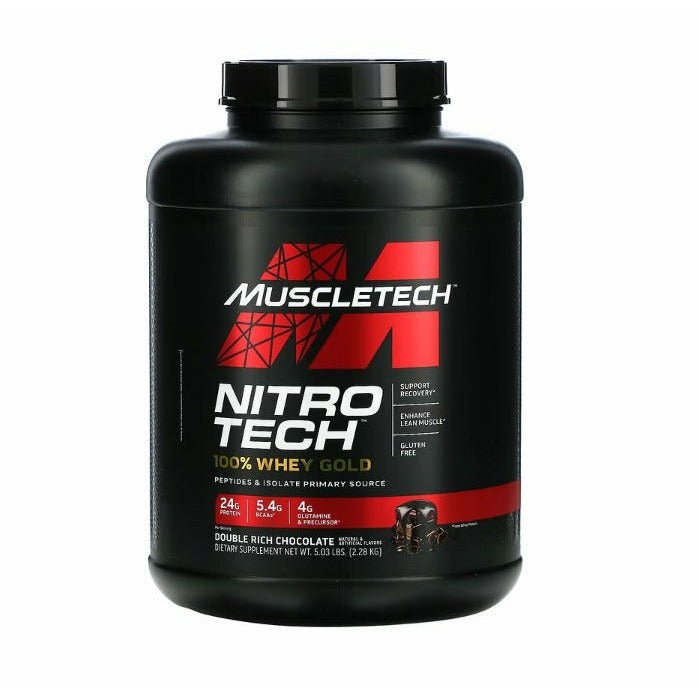 MuscleTech Nitro - Tech 100% Whey Gold Double Rich Chocolate 2280 g Odżywka Białkowa - Sklep Witaminki.pl