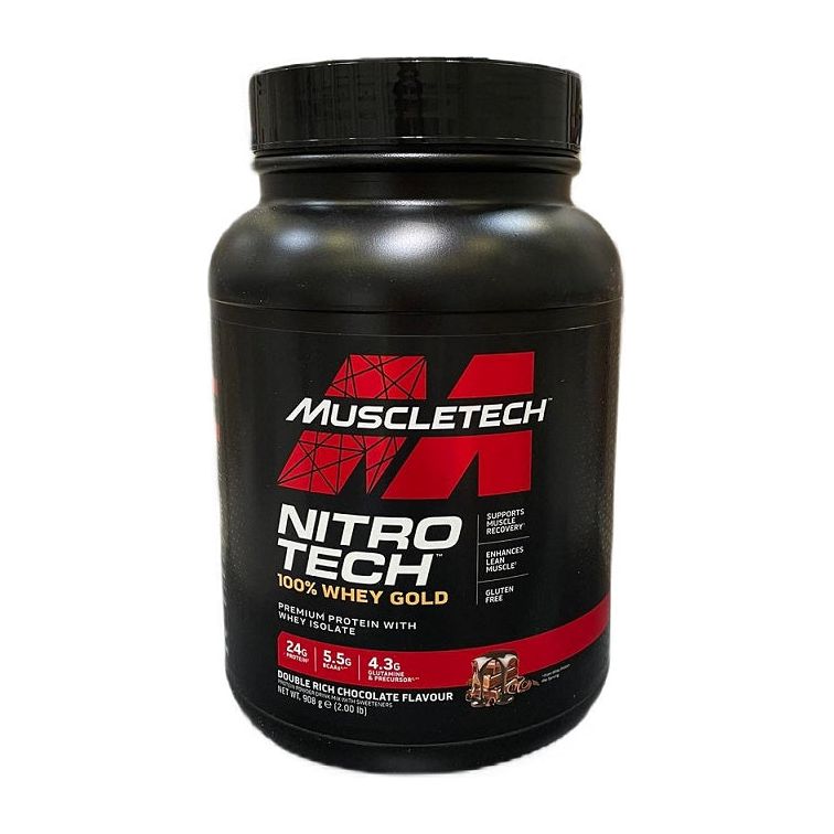 MuscleTech Nitro - Tech 100% Whey Gold Double Rich Chocolate 908 g Odżywka Białkowa - Sklep Witaminki.pl