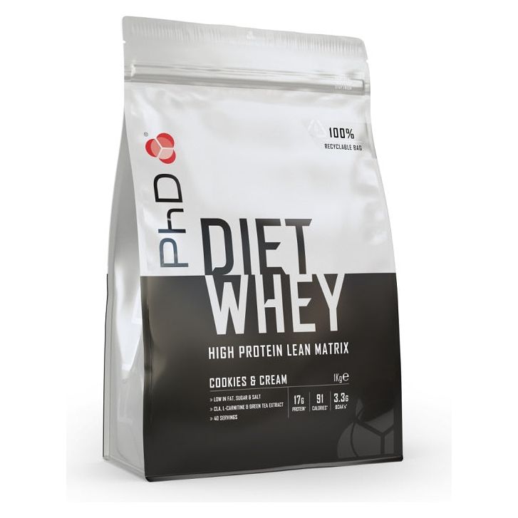 PhD Diet Whey Cookies & Cream 1000 g Odżywka Białkowa - Sklep Witaminki.pl