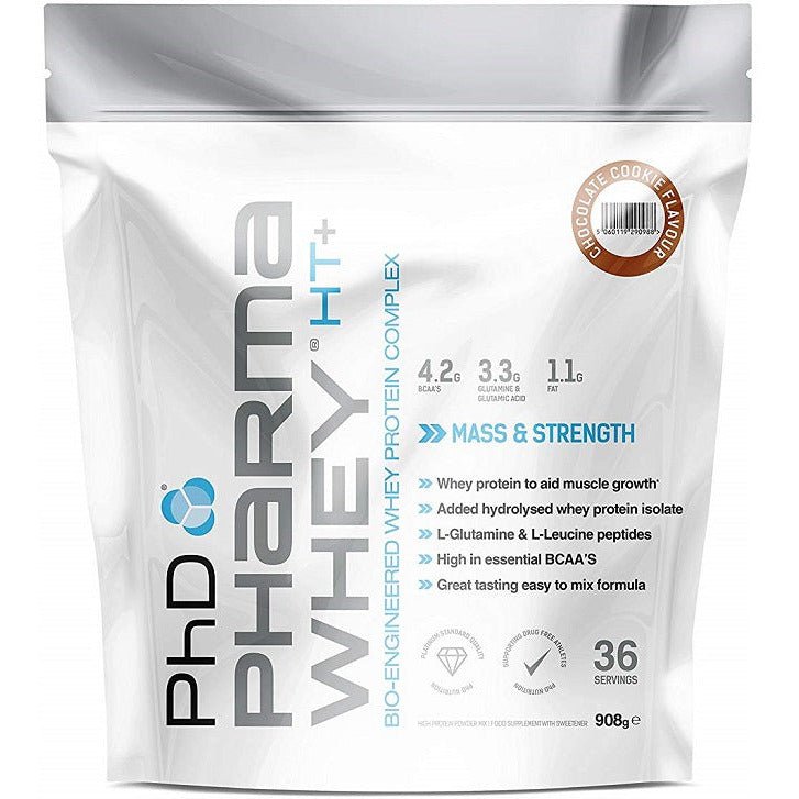 PhD Pharma Whey HT+ Chocolate Cookie 908 g Odżywka Białkowa - Sklep Witaminki.pl