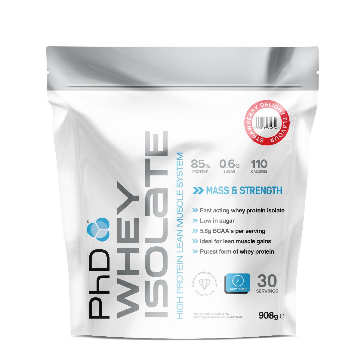 PhD Whey Isolate Strawberry Delight 908 g Odżywka Białkowa - Sklep Witaminki.pl