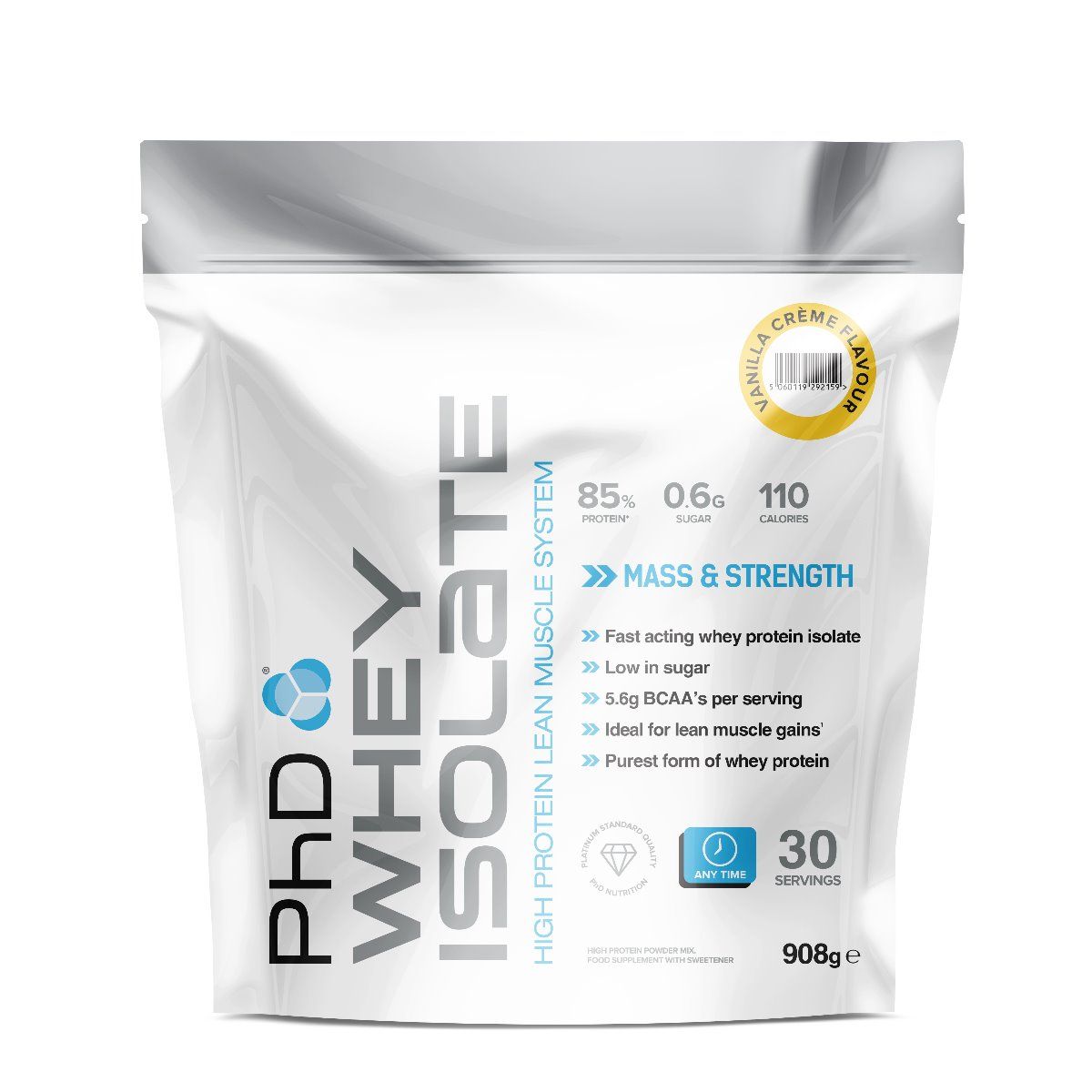PhD Whey Isolate Vanilla Creme 908 g Odżywka Białkowa - Sklep Witaminki.pl