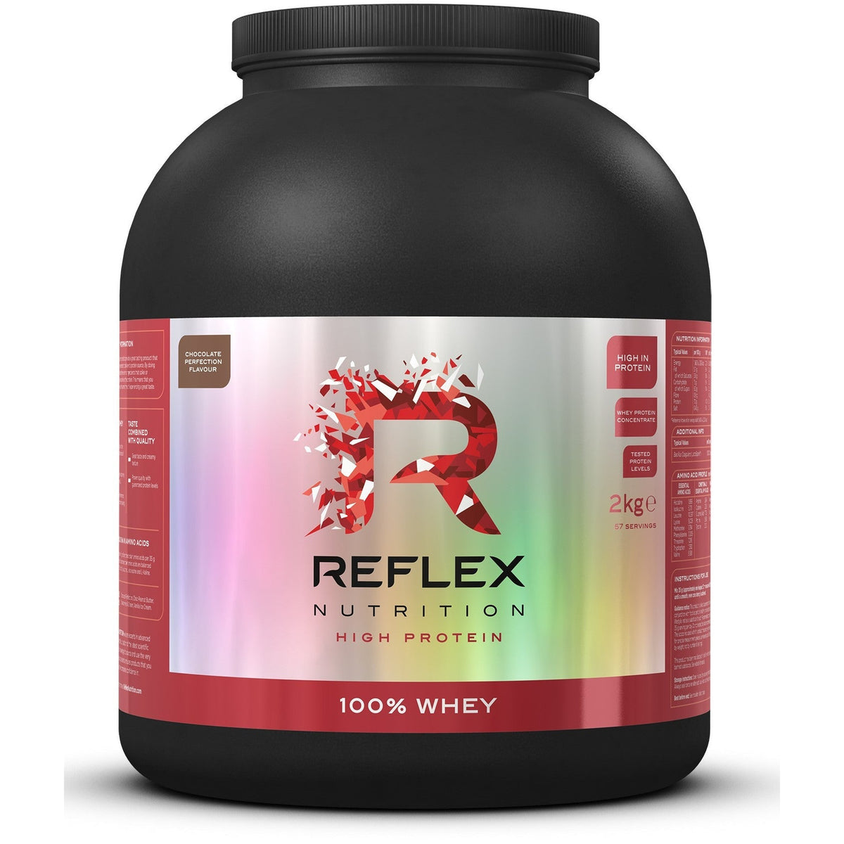Reflex Nutrition 100% Whey Chocolate 2000 g Odżywka Białkowa - Sklep Witaminki.pl