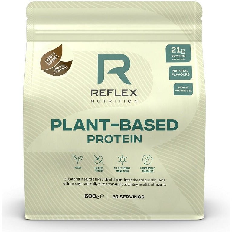 Reflex Nutrition Plant Based Protein Cacao & Carmel 600 g Odżywka Białkowa - Sklep Witaminki.pl