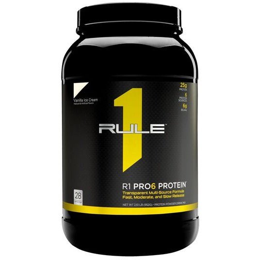Rule One R1 Pro6 Protein Vanilla Ice Cream 910 g Odżywka Białkowa - Sklep Witaminki.pl