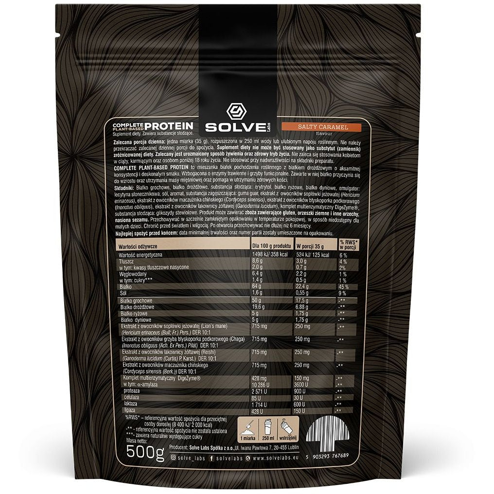 Solve Labs Complete Plant - Based Protein 500 g Słony karmel Odżywka Białkowa - Sklep Witaminki.pl