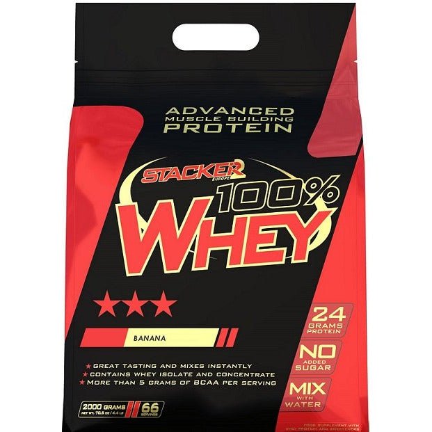 Odżywka Białkowa Stacker2 100% Whey Banana 2000 g - Sklep Witaminki.pl