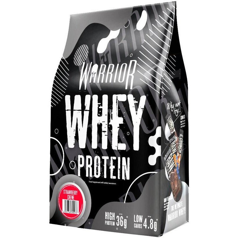 Warrior Whey Strawberry Creme 1000 g Odżywka Białkowa - Sklep Witaminki.pl