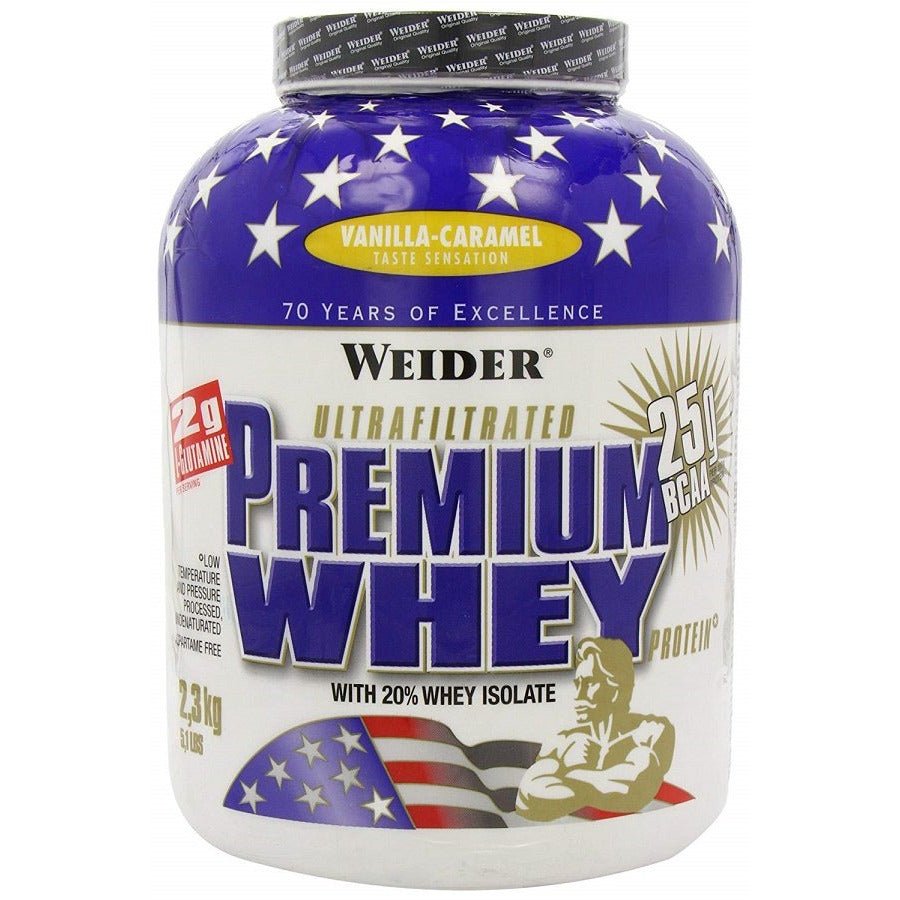 Odżywka Białkowa Weider Premium Whey Vanilla & Caramel 2300 g - Sklep Witaminki.pl