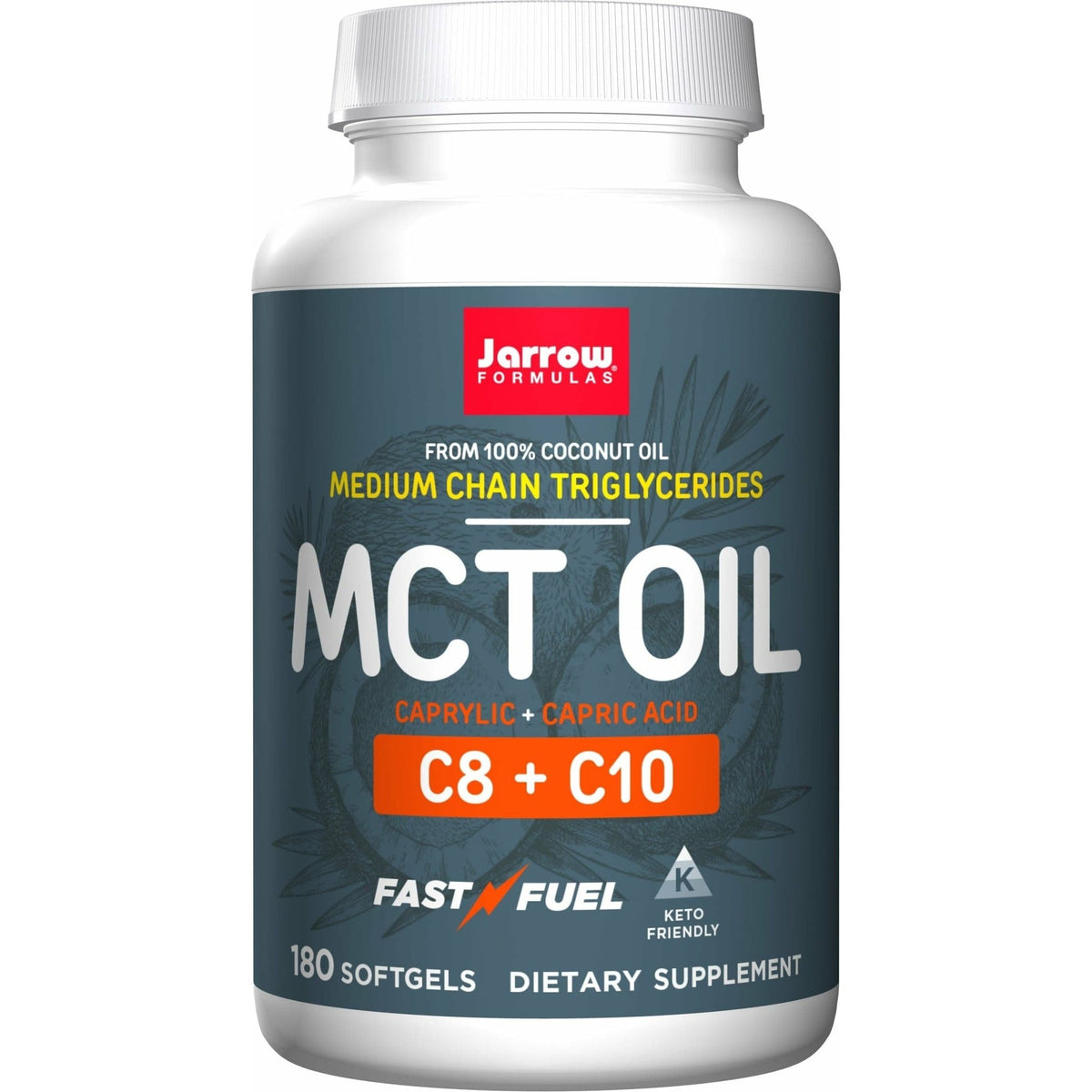 Jarrow Formulas MCT Oil 1000 mg 180 softgels Olej MCT - Sklep Witaminki.pl