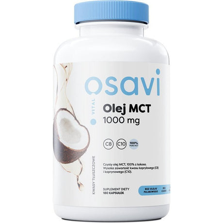 Olej MCT Osavi Olej MCT 1000mg 180 softgels - Sklep Witaminki.pl