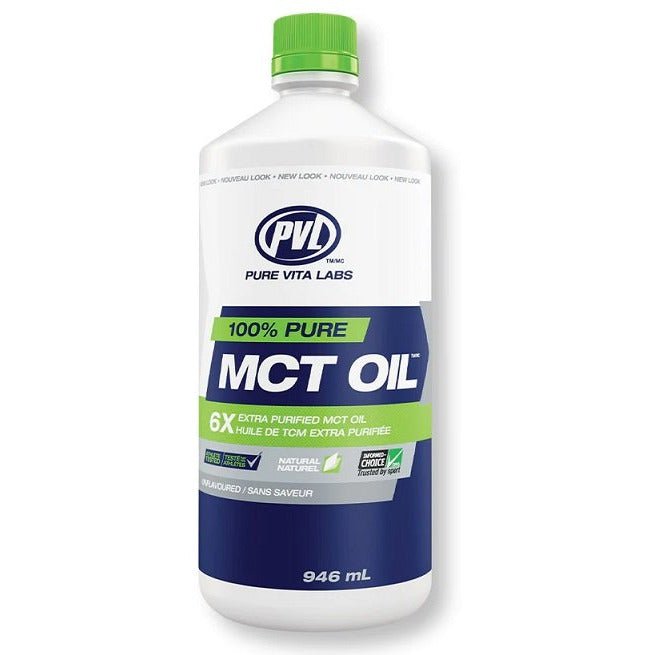 PVL Pure Vita Labs 100% Pure MCT Oil Unflavoured 946 ml Olej MCT - Sklep Witaminki.pl