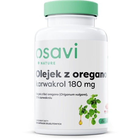 Olej z Oregano Osavi Olejek z Oregano Karwakrol 180mg 120 caps - Sklep Witaminki.pl