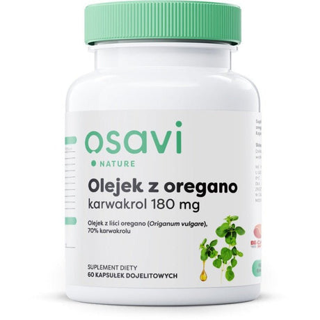 Olej z Oregano Osavi Olejek z Oregano Karwakrol 180mg 60 caps - Sklep Witaminki.pl