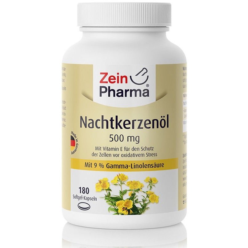 Zein Pharma Evening Primrose Oil 500mg 180 caps Olej z Wiesiołka - Sklep Witaminki.pl