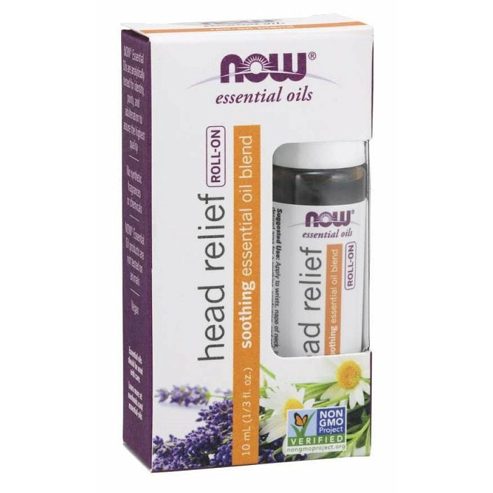 NOW Essential Oils Essential Oil Head Relief Blend Roll - On 10 ml Olejek eteryczny - Sklep Witaminki.pl