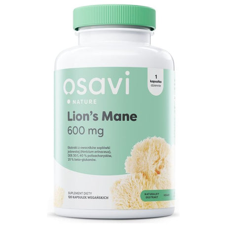 Osavi Lion’s Mane (Nature) 600mg 120 vcaps - Sklep Witaminki.pl