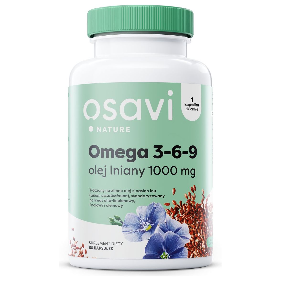 Osavi Omega 3-6-9 Olej Lniany 1000mg 60 softgels - Sklep Witaminki.pl