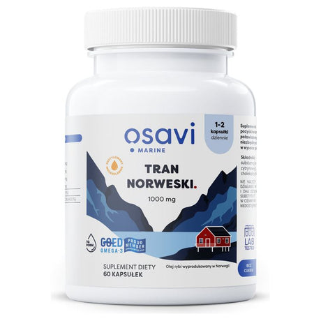 Osavi Tran Norweski Kapsułki 1000mg 60 softgels Cytryna - Sklep Witaminki.pl