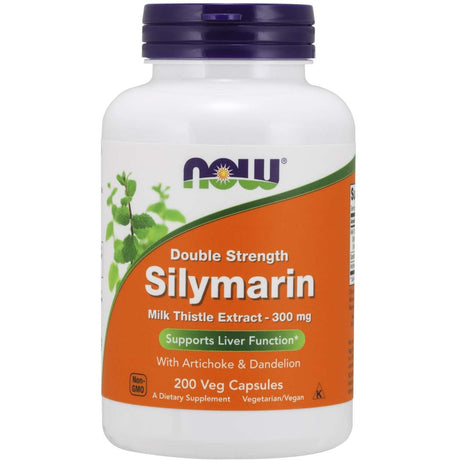 Ostropest Plamisty NOW Foods Silymarin with Artichoke & Dandelion 300 mg 200 vcaps - Sklep Witaminki.pl
