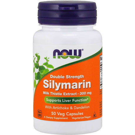 Ostropest Plamisty NOW Foods Silymarin with Artichoke & Dandelion 300 mg 50 vcaps - Sklep Witaminki.pl