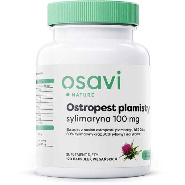 Ostropest Plamisty Osavi Ostropest Plamisty Sylimaryna 100mg 120 vegan caps - Sklep Witaminki.pl