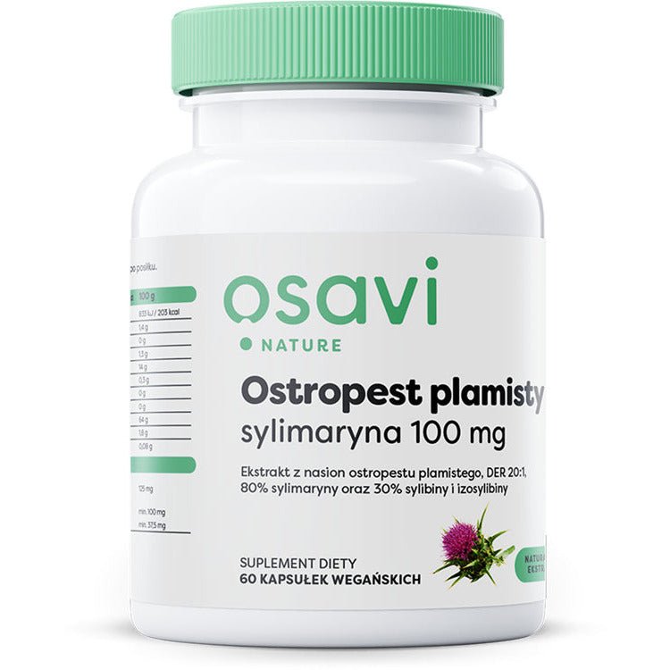 Ostropest Plamisty Osavi Ostropest Plamisty Sylimaryna 100mg 60 vegan caps - Sklep Witaminki.pl