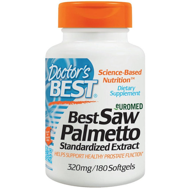 Palma Sabałowa Doctor's BEST Saw Palmetto Standardized Extract 320 mg 180 softgels - Sklep Witaminki.pl