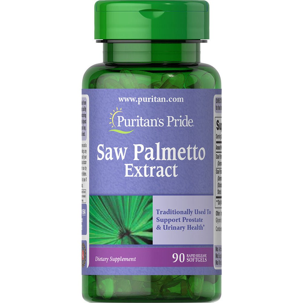 Puritan's Pride Saw Palmetto Extract 90 softgels Palma Sabałowa - Sklep Witaminki.pl