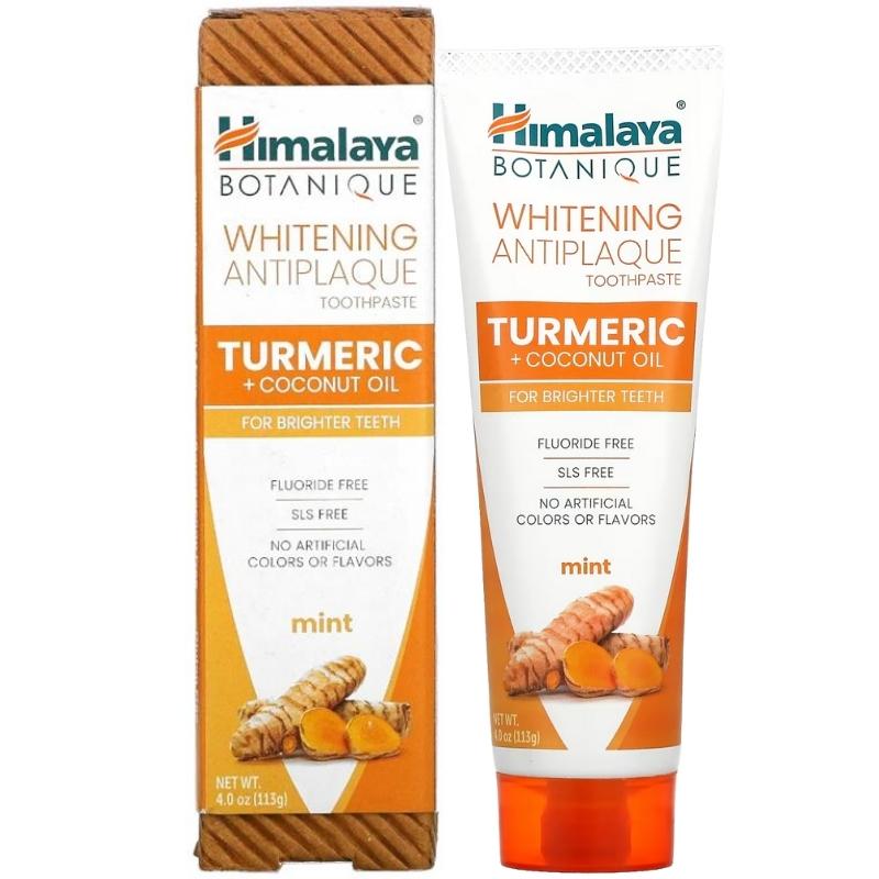 Himalaya Pasta Botaniczna Wybielająca Kurkuma olej kokosowy 113 g Pasta do zębów - Sklep Witaminki.pl