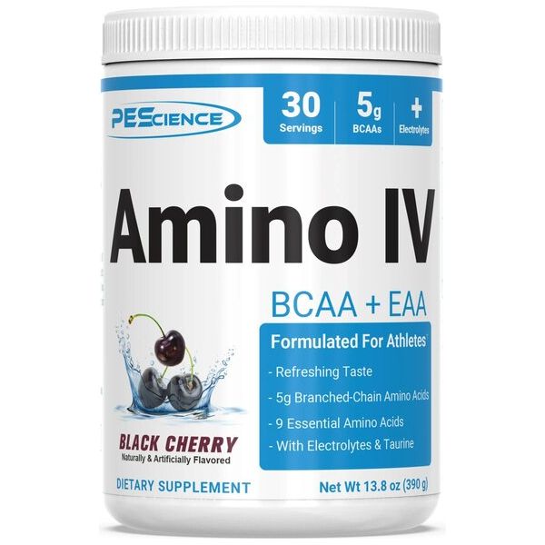 PEScience Amino IV 390 g Black Cherry Kompleks Aminokwasów - Sklep Witaminki.pl